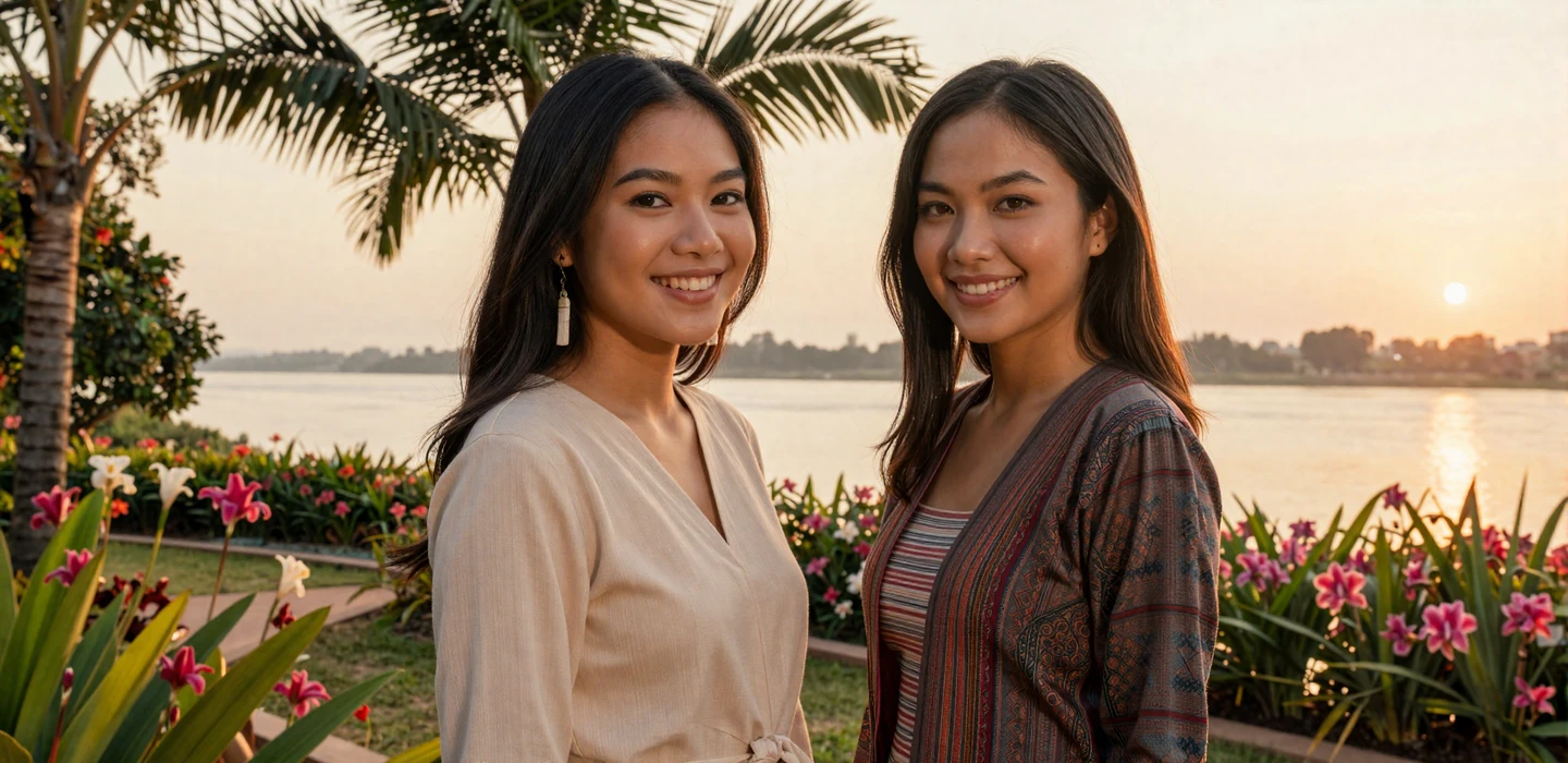 Beautiful Laotian women in elegant modern attire seeking genuine relationships on Localdatingusa dating platform