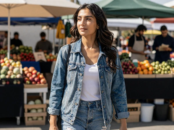 Armenian woman at a Glendale California farmers market representing vibrant Armenian-American diaspora community